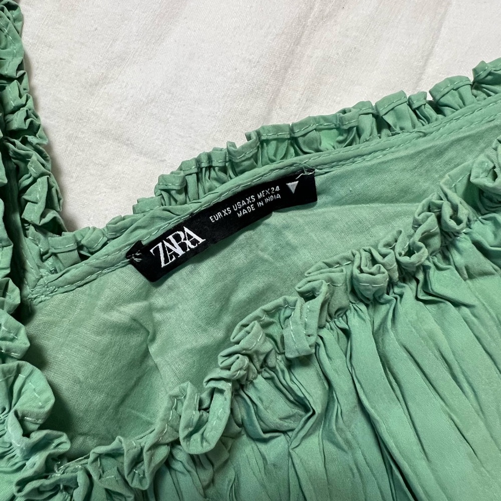 Zara voluminous pleated ruffle dress - Picture 6 of 7